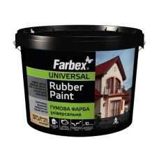 Краска резиновая Farbex белая (6 кг)